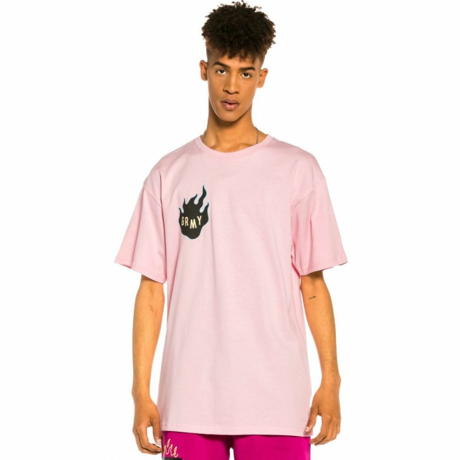 Hombre Grimey  | Camiseta Grimey "Burn The Fire" - Pink | Summer 22